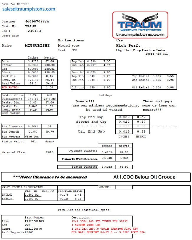 MITSUBISHI 4G69 STD TURBO