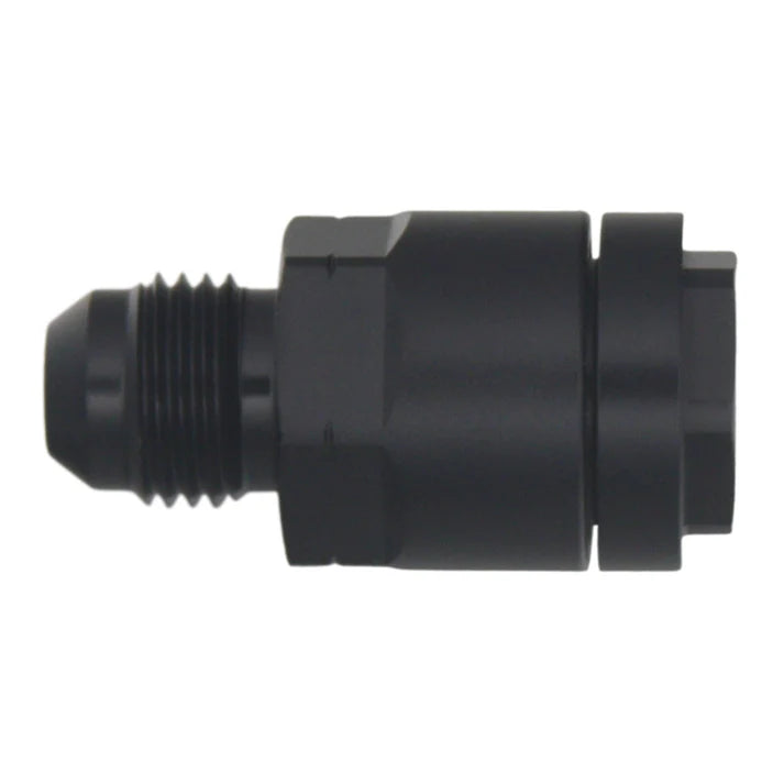 Deatschwerks 6AN Male Flare to 3/8 Inch Female EFI Quick Connect Adapter, Anodized Matte Black