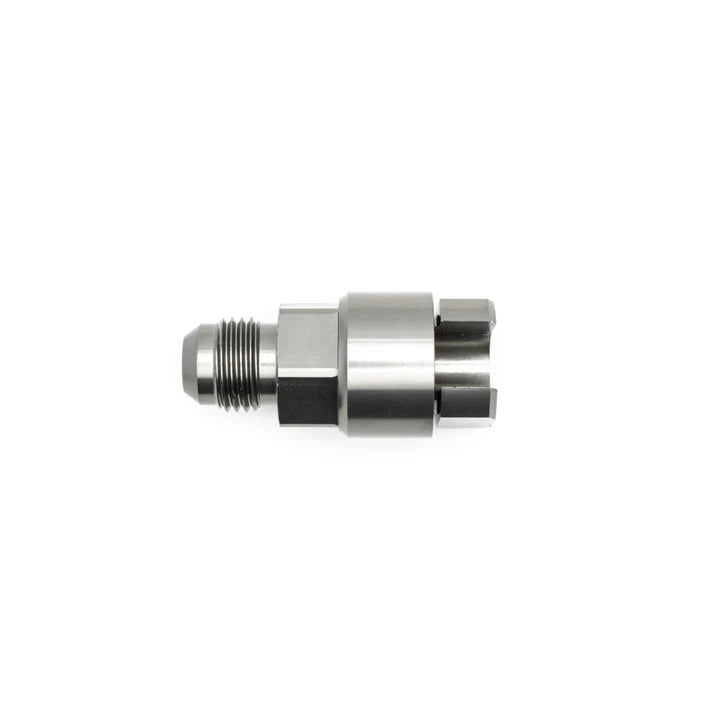 Deatschwerks 6AN Male Flare to 3/8 Inch Female EFI Quick Connect Adapter, Anodized DW Titanium