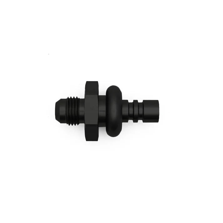 Deatschwerks 6AN Male Flare to 3/8 Inch Ford Male EFI Quick Connect Adapter, Anodized Matte Black