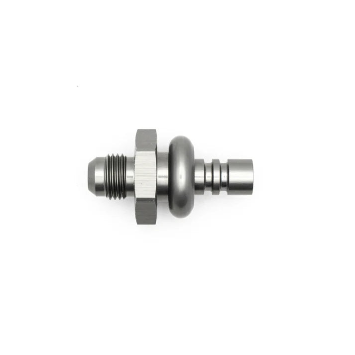 Deatschwerks 6AN Male Flare to 3/8 Inch Ford Male EFI Quick Connect Adapter, Anodized DW Titanium