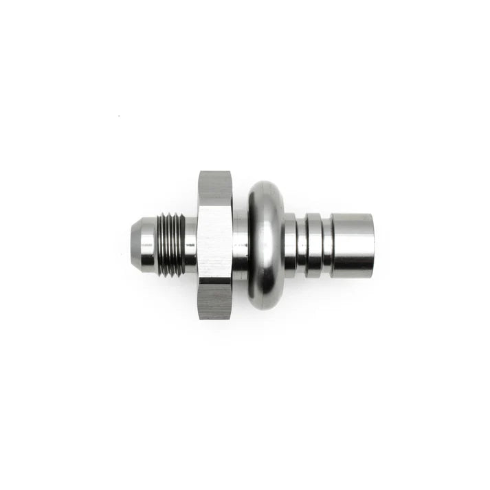 Deatschwerks 6AN Male Flare to 1/2 Inch Ford Male EFI Quick Connect Adapter, Anodized DW Titanium