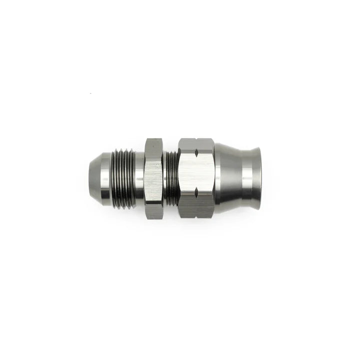 Deatschwerks 8AN Male Flare to 1/2 Inch Hardline Compression Adapter (Incl 1 Olive Insert), Anodized DW Titanium