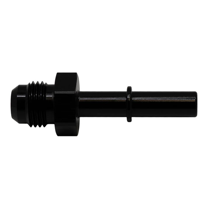 Deatschwerks 6AN Male Flare to 5/16 Inch Male EFI Quick Connect Adapter, Anodized Matte Black