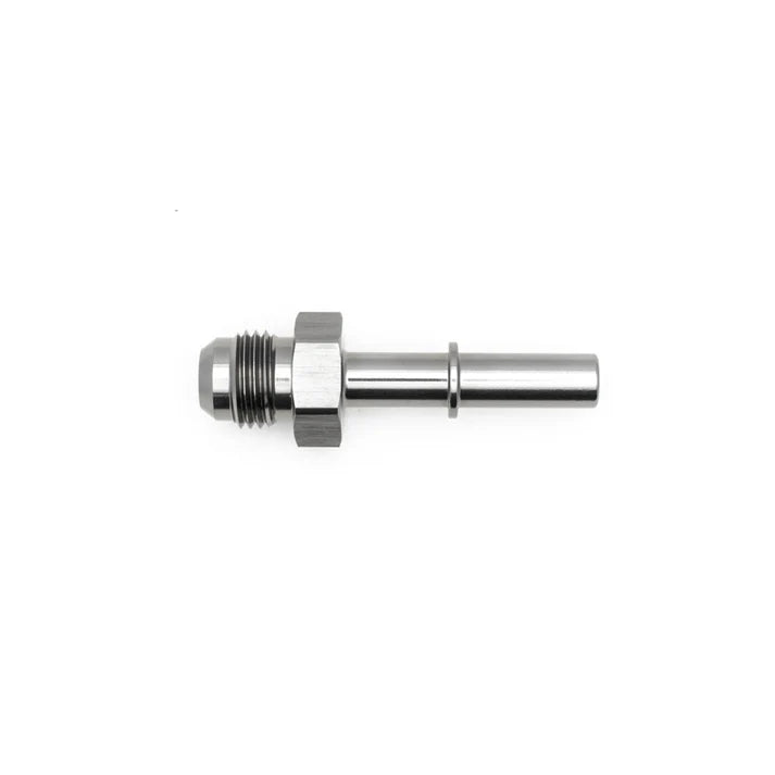 Deatschwerks 6AN Male Flare to 5/16 Inch Male EFI Quick Connect Adapter, Anodized DW Titanium