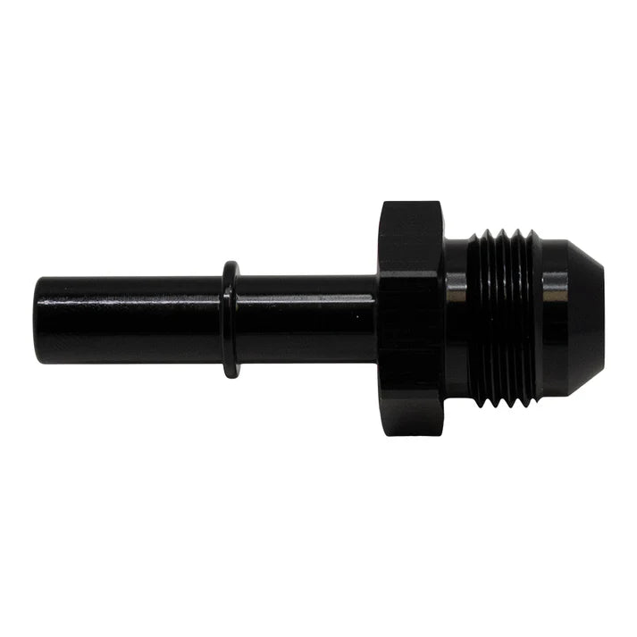 Deatschwerks 8AN Male Flare to 3/8 Inch Male EFI Quick Connect Adapter, Anodized Matte Black