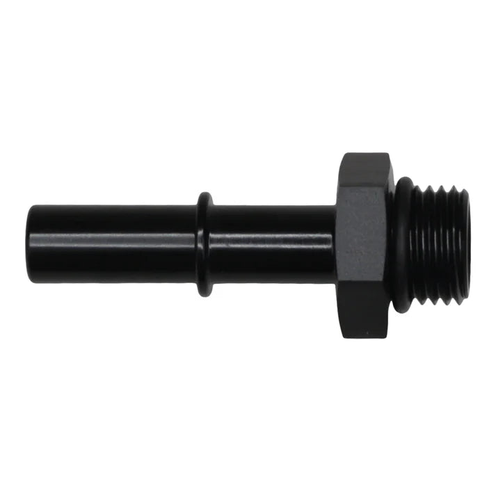 Deatschwerks 6AN ORB Male to 3/8 Inch Male EFI Quick Connect Adapter (Incl O-Ring), Anodized DW Titanium
