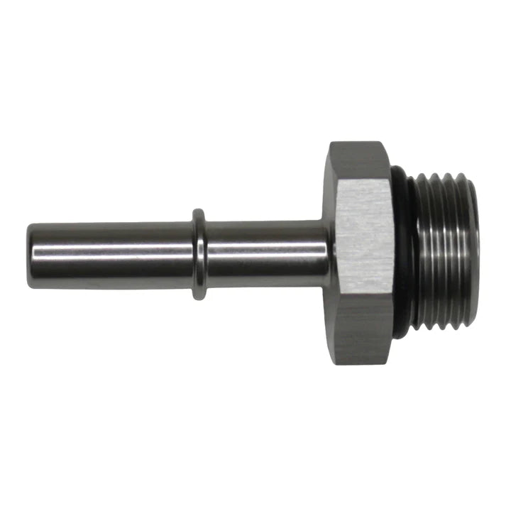Deatschwerks 8AN ORB Male to 5/16 Inch Male EFI Quick Connect Adapter (Incl O-Ring), Anodized DW Titanium
