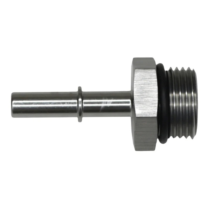 Deatschwerks 10AN ORB Male to 5/16 Inch Male EFI Quick Connect Adapter (Incl O-Ring), Anodized Matte Black