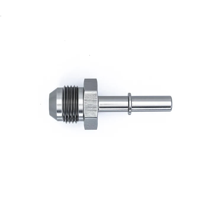 Deatschwerks 8AN Male Flare to 5/16 Inch Male EFI Quick Connect Adapter, Anodized DW Titanium