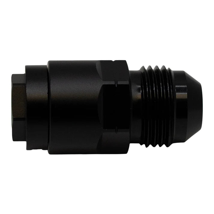Deatschwerks 8AN Male Flare to 5/16 Inch Female EFI Quick Connect Adapter, Anodized Matte Black