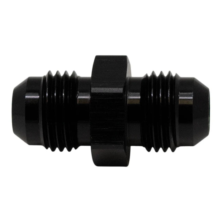 Deatschwerks 6AN Male Flare to 6AN Male Flare Coupler, Anodized Matte Black