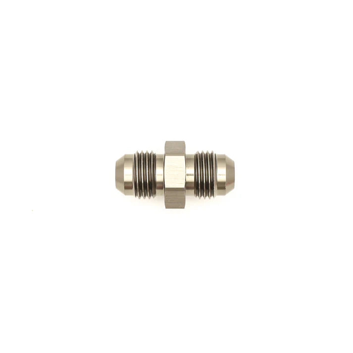 Deatschwerks 6AN Male Flare to 6AN Male Flare Coupler, Anodized DW Titanium