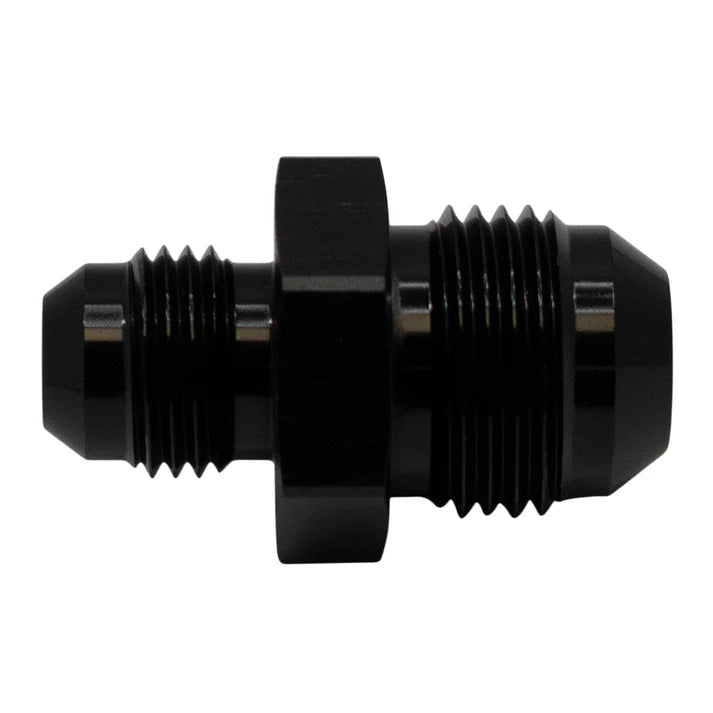 Deatschwerks 8AN Male Flare to 6AN Male Flare Reducer Straight, Anodized Matte Black