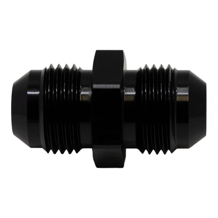 Deatschwerks 8AN Male Flare to 8AN Male Flare Coupler, Anodized Matte Black