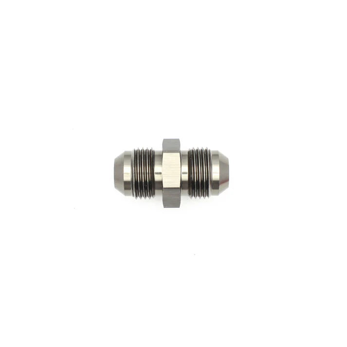Deatschwerks 8AN Male Flare to 8AN Male Flare Coupler, Anodized DW Titanium