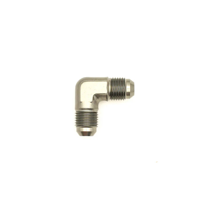 Deatschwerks 6AN Male Flare to 6AN Male Flare 90-Degree Fitting, Anodized DW Titanium