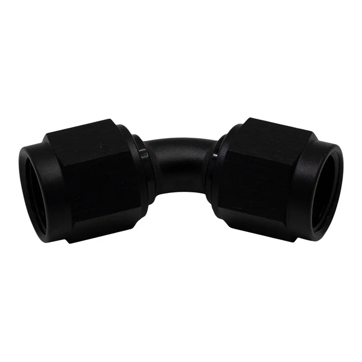 Deatschwerks 6AN Flare Female Swivel 45-Degree to 6AN Flare Female Swivel 45-Degree, Anodized Matte Black