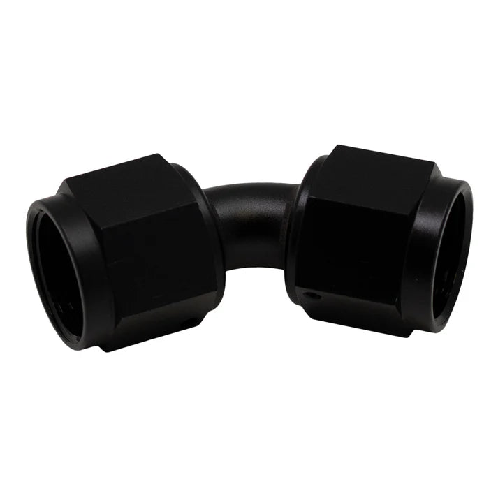 Deatschwerks 8AN Flare Female Swivel 45-Degree to 8AN Flare Female Swivel 45-Degree, Anodized Matte Black