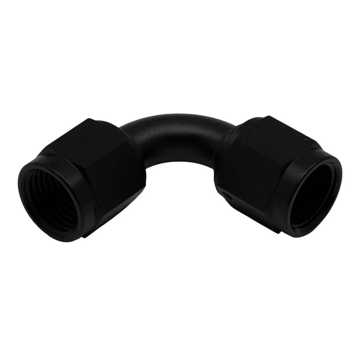 Deatschwerks 6AN Flare Female Swivel 90-Degree to 6AN Flare Female Swivel 90-Degree, Anodized Matte Black