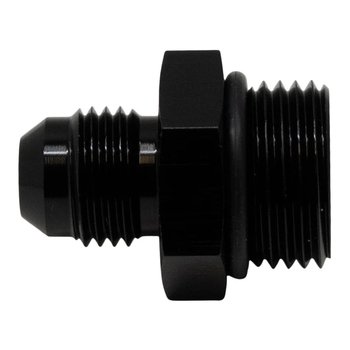 Deatschwerks 8AN ORB Male to 6AN Male Flare Adapter (Incl O-Ring), Anodized DW Titanium