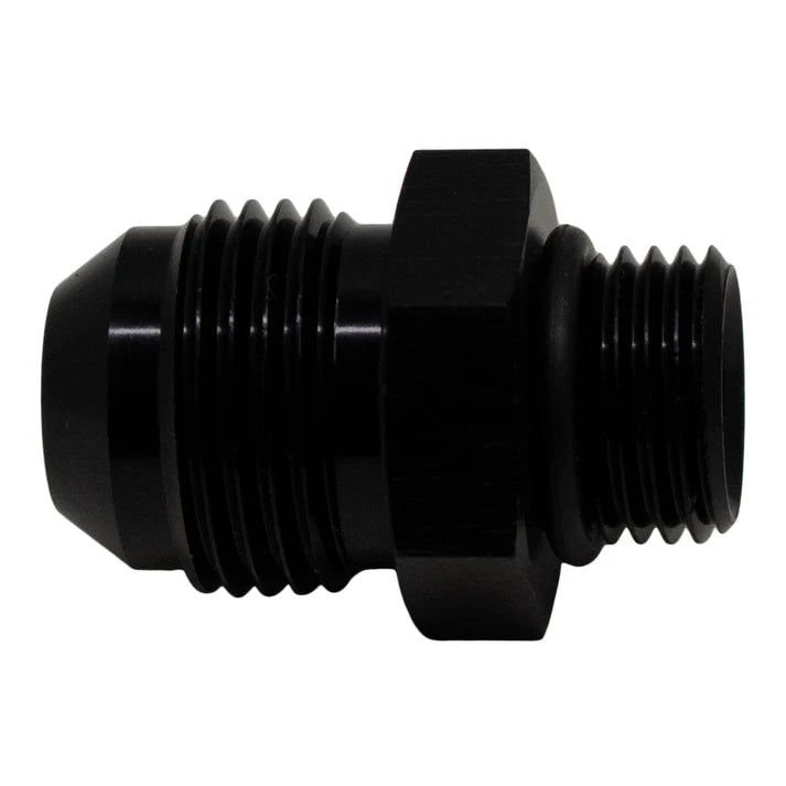 Deatschwerks 6AN ORB Male to 8AN Male Flare Adapter (Incl O-Ring), Anodized Matte Black