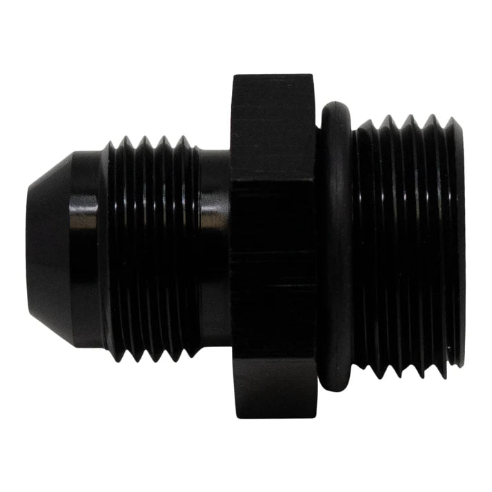 Deatschwerks 10AN ORB Male to 8AN Male Flare Adapter (Incl O-Ring), Anodized Matte Black