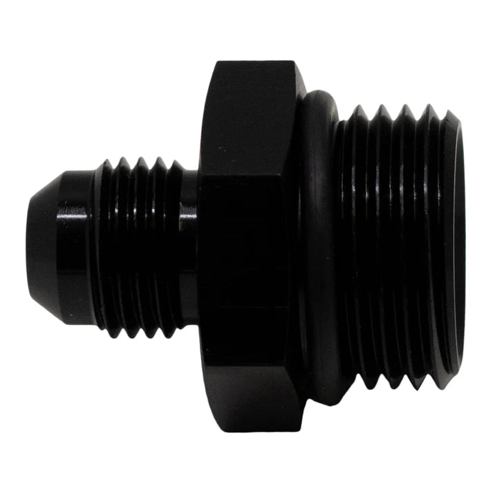 Deatschwerks 10AN ORB Male to 6AN Male Flare Adapter (Incl O-Ring), Anodized Matte Black