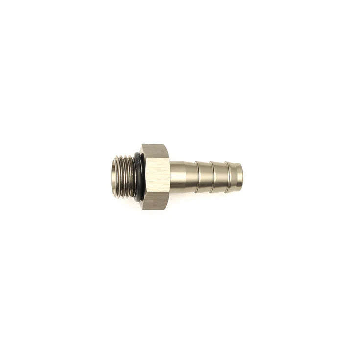 Deatschwerks 6AN ORB Male to 3/8 Inch Male Triple Barb Fitting (Incl O-Ring), Anodized DW Titanium