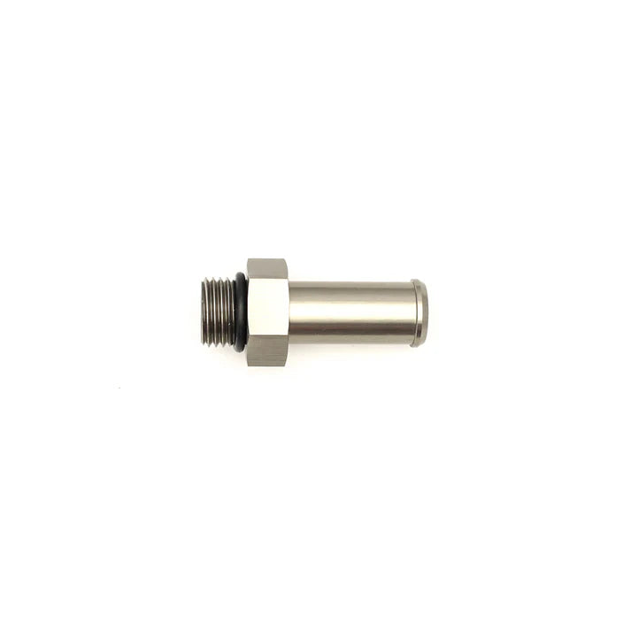 Deatschwerks 6AN ORB Male to 1/2 Inch Male Barb Fitting (Incl O-Ring), Anodized DW Titanium