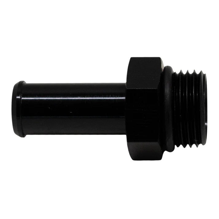 Deatschwerks 8AN ORB Male to 1/2 Inch Male Barb Fitting (Incl O-Ring), Anodized Matte Black