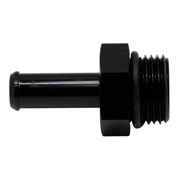 Deatschwerks 8AN ORB Male to 3/8 Inch Male Barb Fitting (Incl O-Ring), Anodized Matte Black