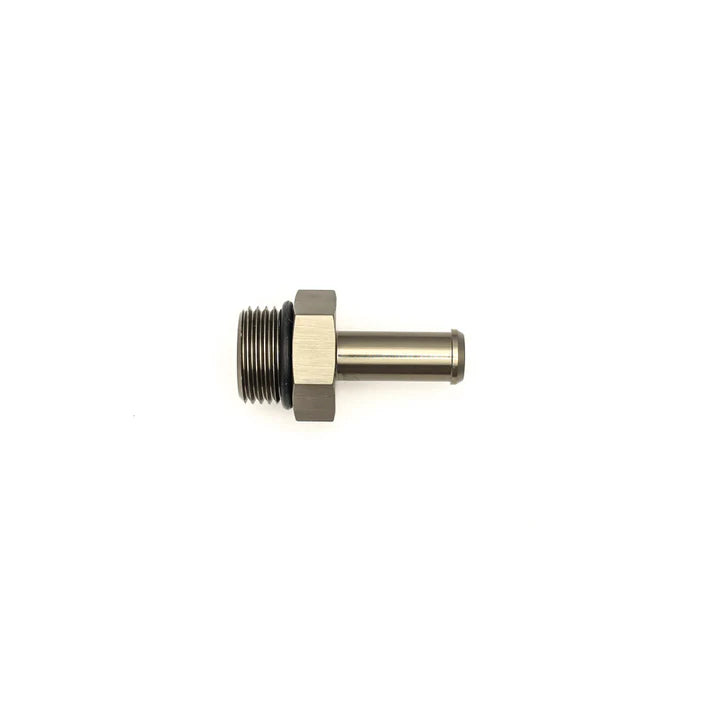 Deatschwerks 8AN ORB Male to 3/8 Inch Male Barb Fitting (Incl O-Ring), Anodized DW Titanium