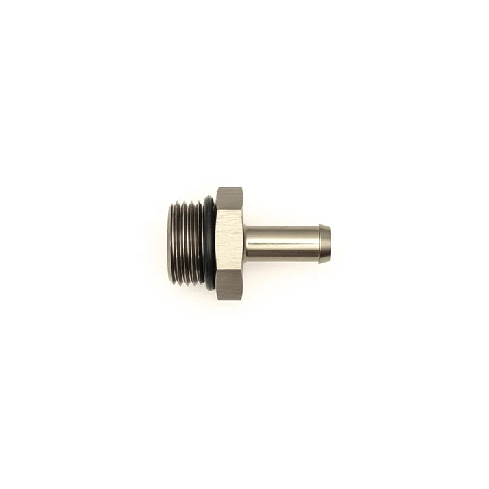 Deatschwerks 8AN ORB Male to 5/16 Inch Male Barb Fitting (Incl O-Ring), Anodized DW Titanium