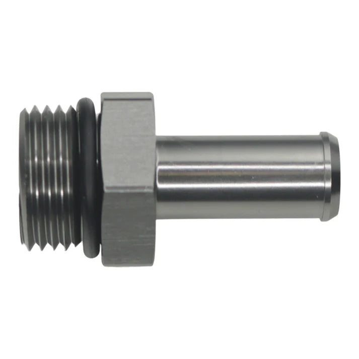 Deatschwerks 10AN ORB Male to 1/2 Inch Male Barb Fitting, Anodized DW Titanium