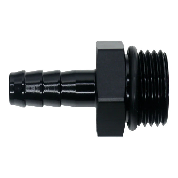 Deatschwerks 10AN ORB Male to 1/2 Inch Male Triple Barb Fitting (Incl O-Ring), Anodized Matte Black