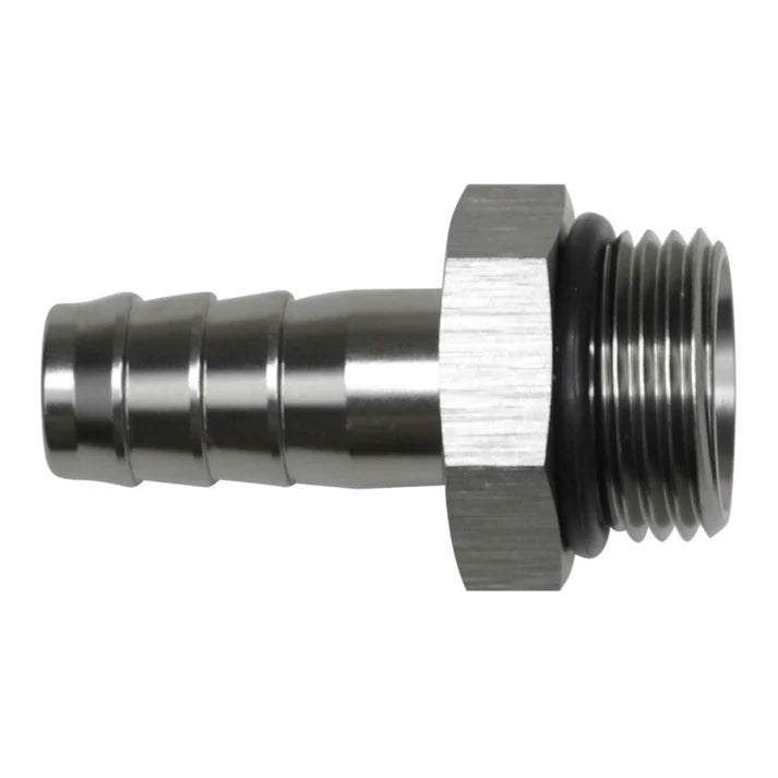 Deatschwerks 10AN ORB Male to 1/2 Inch Male Triple Barb Fitting (Incl O-Ring), Anodized DW Titanium