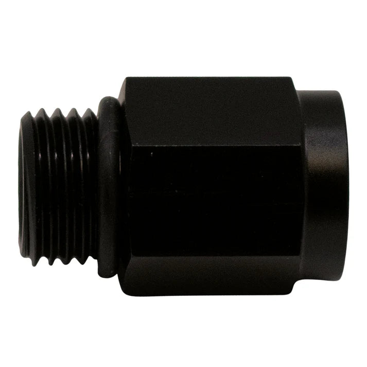 Deatschwerks 6AN ORB Male to M12 X 1.5 Metric Female (Incl O-Ring), Anodized Matte Black