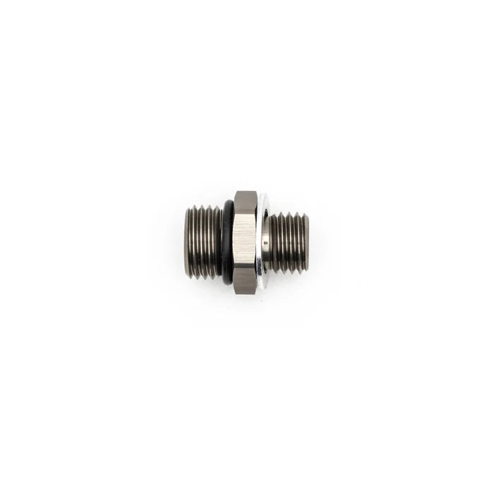 Deatschwerks 6AN ORB Male to M12 X 1.5 Metric Male (Incl O-Ring and Crush Washer), Anodized DW Titanium