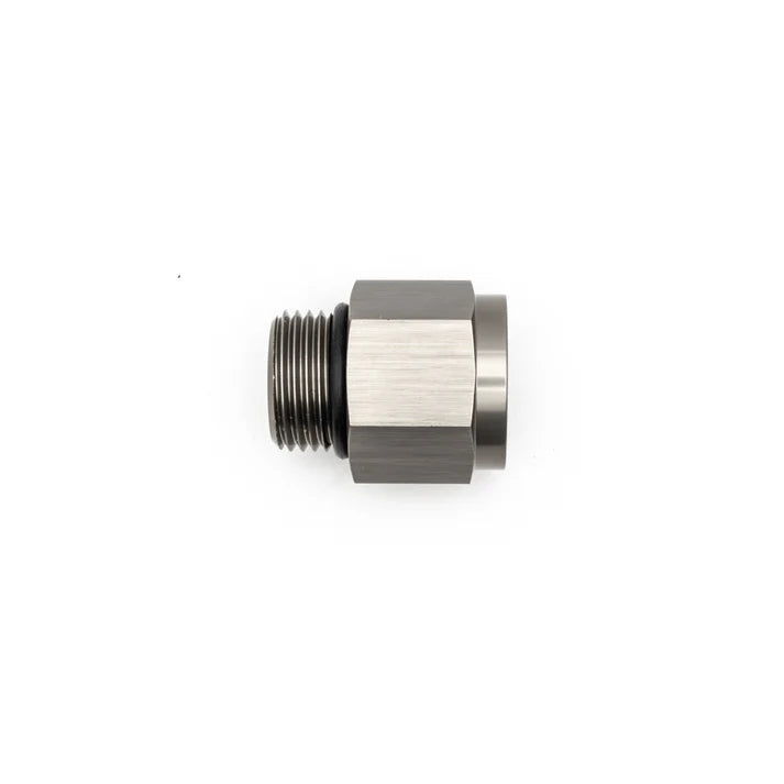 Deatschwerks 8AN ORB Male to M18 X 1.5 Metric Female (Incl O-Ring), Anodized DW Titanium