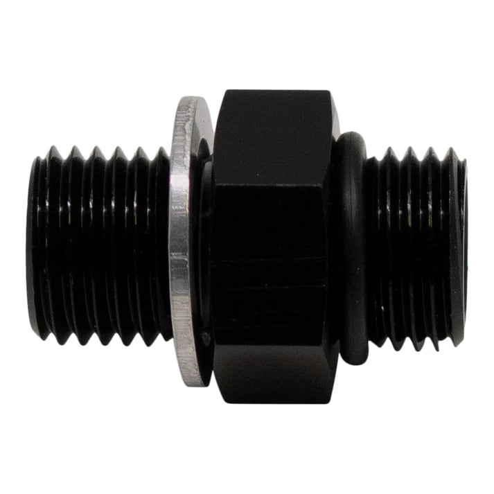Deatschwerks 8AN ORB Male to M18 X 1.5 Metric Male (Incl O-Ring and Crush Washer), Anodized DW Titanium