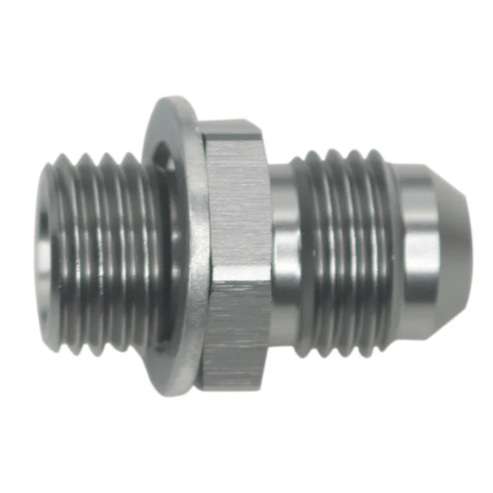Deatschwerks 6AN Male Flare to M14 X 1.5 Male Metric Adapter (Incl Crush Washer), Anodized DW Titanium