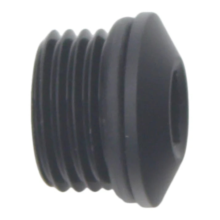 Deatschwerks 6AN ORB Male Plug, Low Profile Internal Allen/Hex (Incl O-Ring), Anodized Matte Black