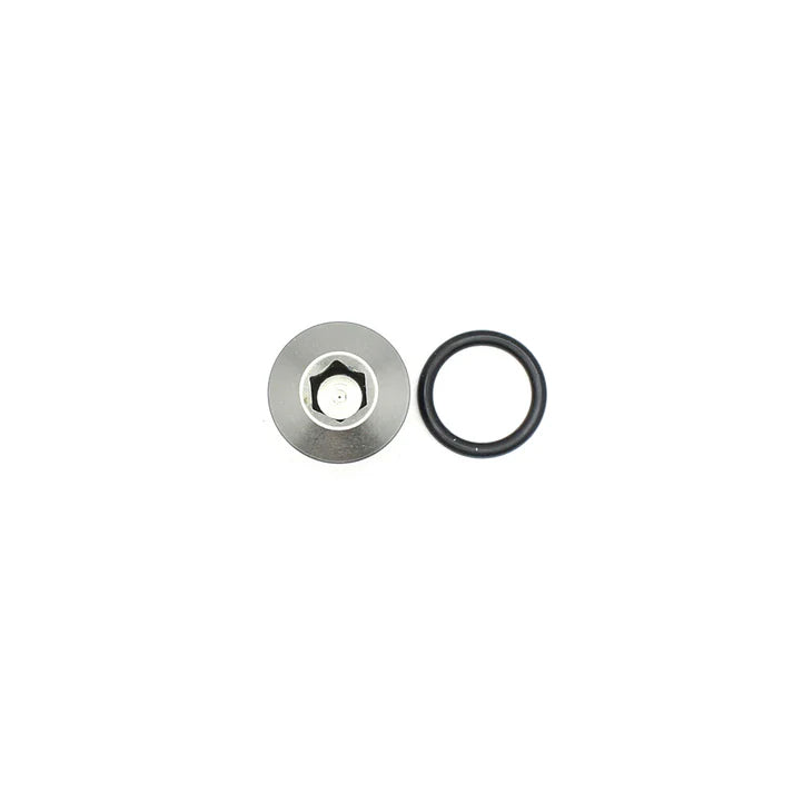 Deatschwerks 6AN ORB Male Plug, Low Profile Internal Allen/Hex (Incl O-Ring), Anodized DW Titanium