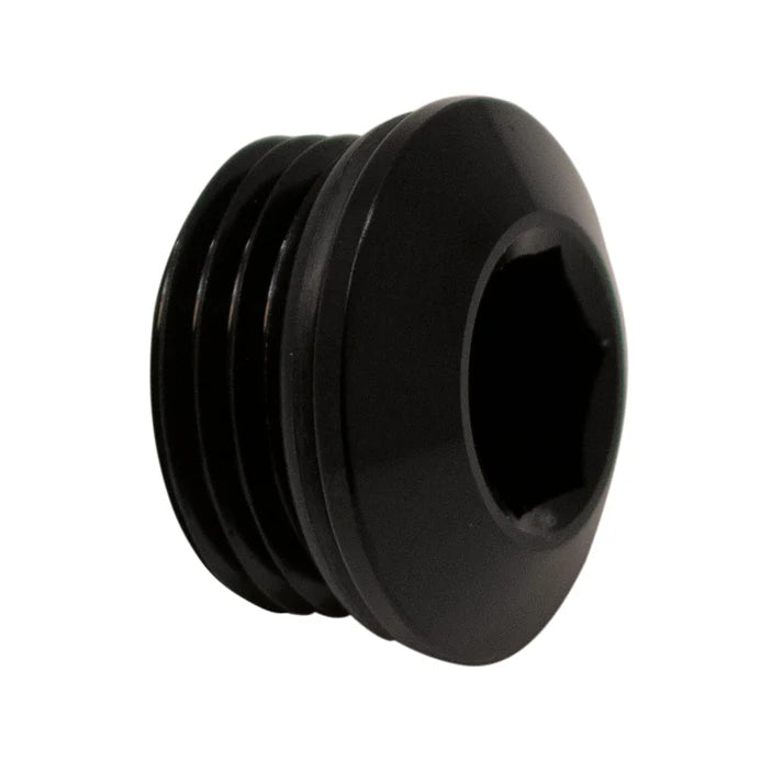 Deatschwerks 8AN ORB Male Plug, Low Profile Internal Allen/Hex (Incl O-Ring), Anodized DW Titanium