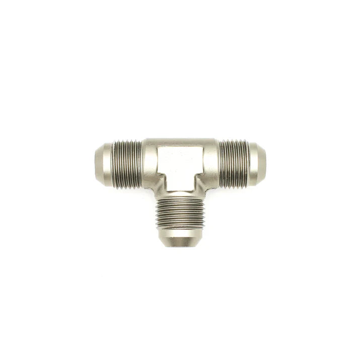 Deatschwerks 8AN Male Flare to 8AN Male Flare to 8AN Male Flare Tee Fitting, Anodized DW Titanium
