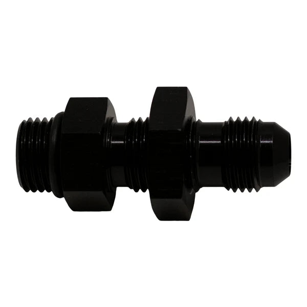 Deatschwerks 6AN O-Ring Male to 6AN Male Flare Bulkhead, Include Nut, Anodized Matte Black