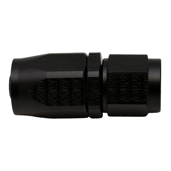 Deatschwerks 6AN Female Swivel Strait Hose End CPE, Anodized Matte Black