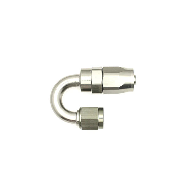 Deatschwerks 6AN Female Swivel 180-Degree Hose End CPE, Anodized DW Titanium