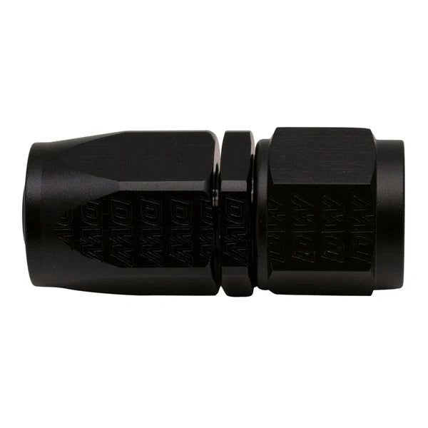 Deatschwerks 8AN Female Swivel Straight Hose End CPE, Anodized Matte Black